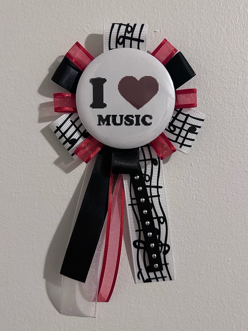 I ❤️ MUSIC Ribbon/Pin 🎶